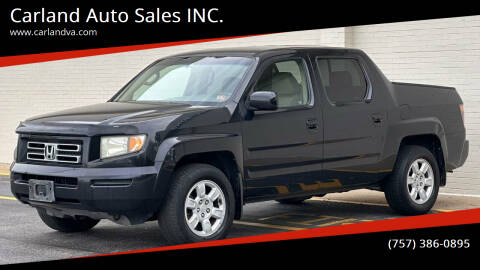 2006 Honda Ridgeline for sale at Carland Auto Sales INC. in Portsmouth VA