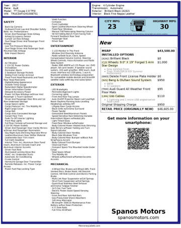 2017 Audi TT 2.0T quattro