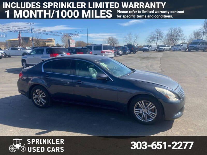2011 Infiniti G37 Sedan for sale at Sprinkler Used Cars in Longmont CO