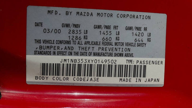 2000 Mazda MX-5 Miata