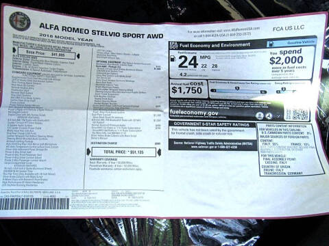 2018 Alfa Romeo Stelvio Sport