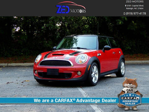 2012 MINI Cooper Hardtop for sale at Zed Motors in Raleigh NC