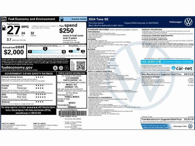 2024 Volkswagen Taos SE 4Motion