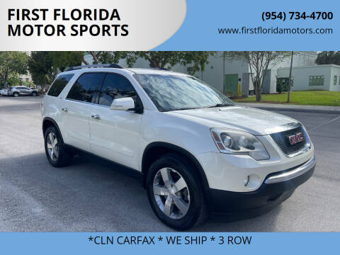 2012 GMC Acadia for sale at FIRST FLORIDA MOTOR SPORTS in Pompano Beach FL