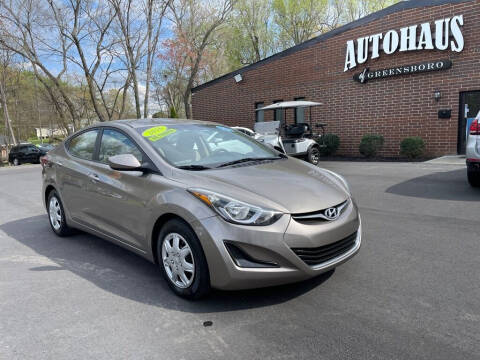 2016 Hyundai Elantra for sale at Autohaus of Greensboro in Greensboro NC