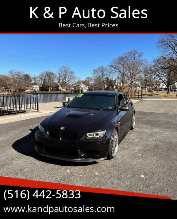 2013 BMW M3 for sale at K & P Auto Sales in Baldwin NY