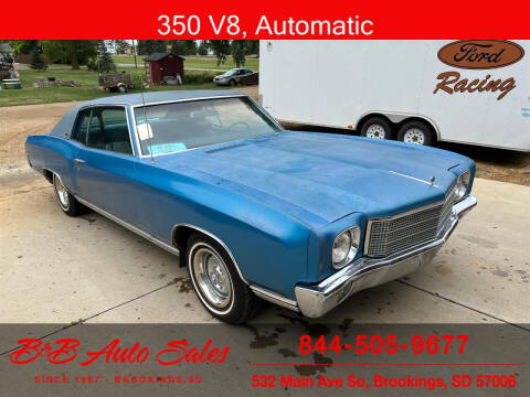 1971 Chevrolet Monte Carlo for sale at B & B Auto Sales in Brookings SD