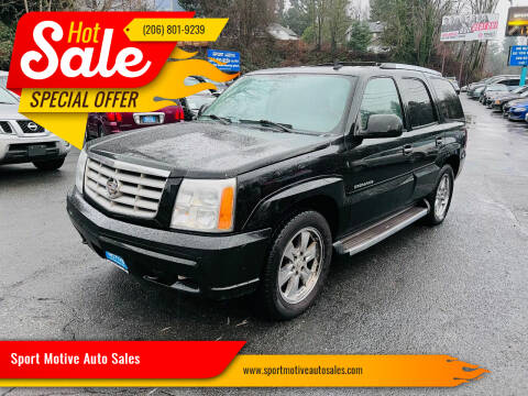 2006 Cadillac Escalade for sale at Sport Motive Auto Sales in Seattle WA