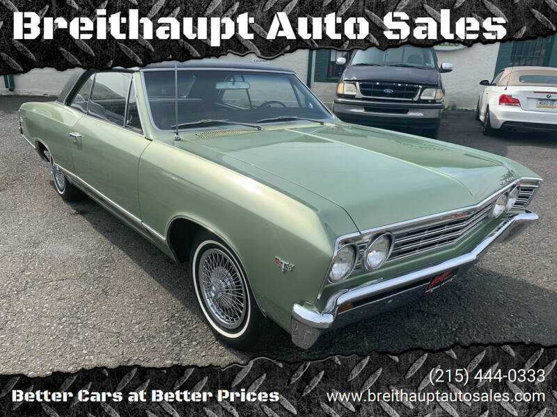 1967 Chevrolet Chevelle Malibu for sale at Breithaupt Auto Sales in Hatboro PA