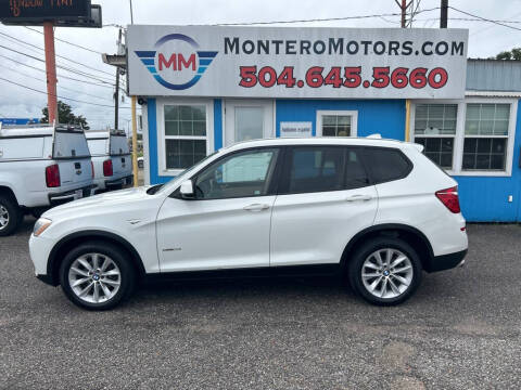 2016 BMW X3 for sale at Montero Motors LLC in Metairie LA