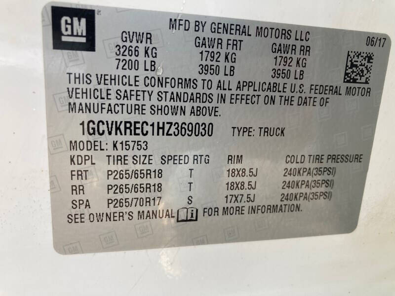 2017 Chevrolet Silverado 1500