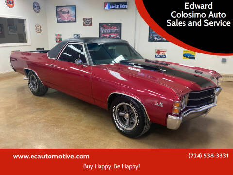 1971 Chevrolet El Camino for sale at Edward Colosimo Auto Sales and Service in Evans City PA