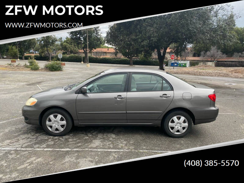 2006 Toyota Corolla for sale at ZFW MOTORS in Soquel CA