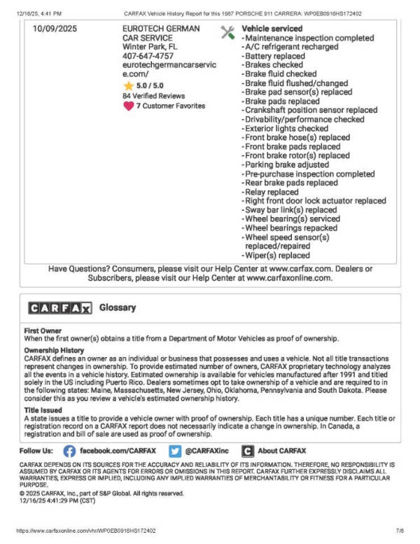 1987 Porsche 911 Carrera