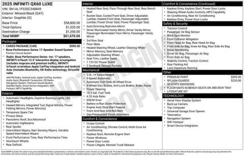 2025 Infiniti QX60 Luxe