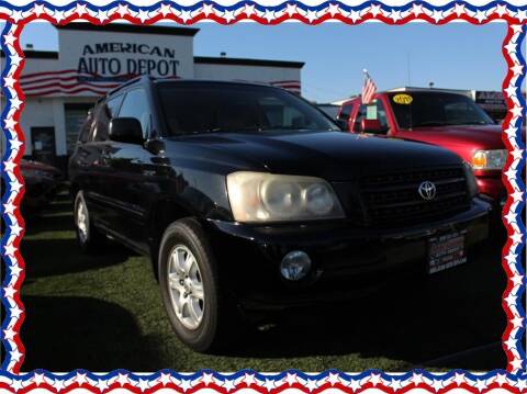2002 Toyota Highlander for sale at American Auto Depot in Modesto CA