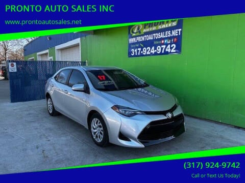 2017 Toyota Corolla for sale at PRONTO AUTO SALES INC in Indianapolis IN