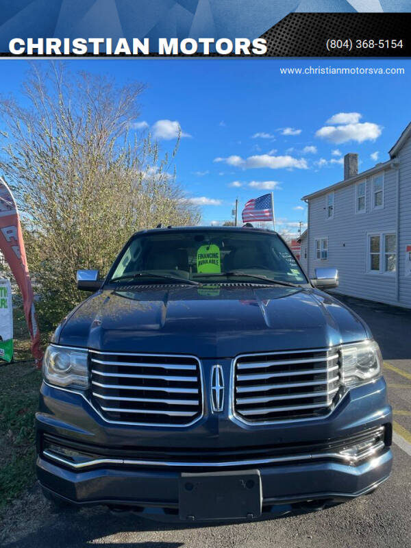 2015 Lincoln Navigator for sale at CHRISTIAN MOTORS in Hopewell VA