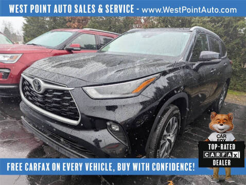 2022 Toyota Highlander for sale at West Point Auto Sales & Service in Mattawan MI