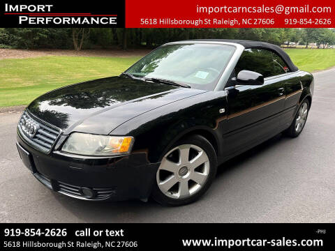 2005 Audi A4 for sale at Import Performance Sales in Raleigh NC