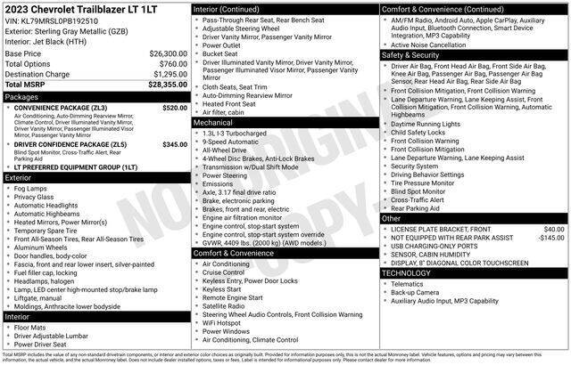2023 Chevrolet TrailBlazer LT