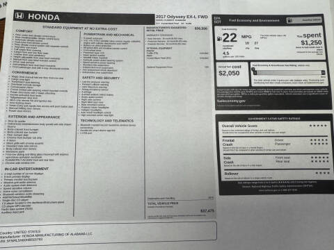 2017 Honda Odyssey EX-L w/RES