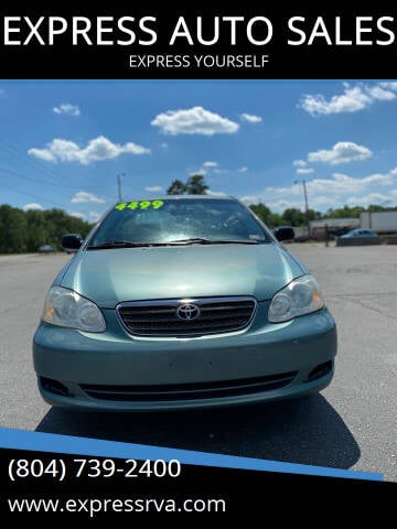 2005 Toyota Corolla for sale at EXPRESS AUTO SALES in Midlothian VA