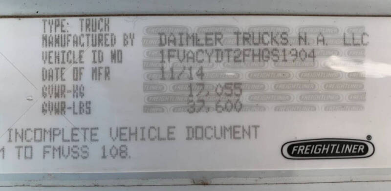 2015 Freightliner M2 106