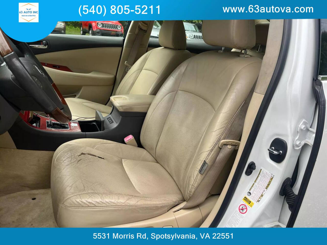 2008 Lexus ES 350 for sale at 63 Auto Inc in Spotsylvania, VA