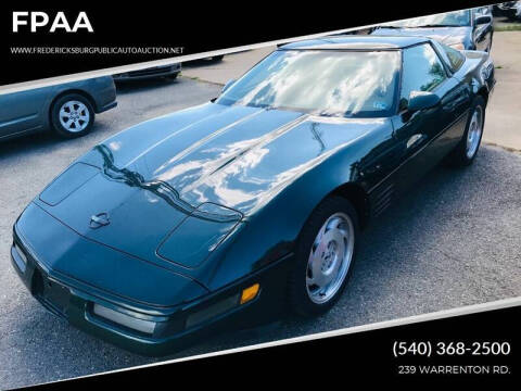 1994 Chevrolet Corvette for sale at FPAA in Fredericksburg VA