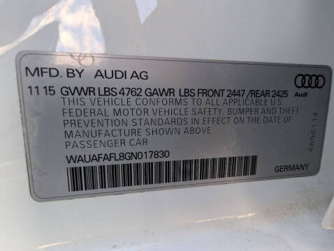 2016 Audi A4 2.0T Premium