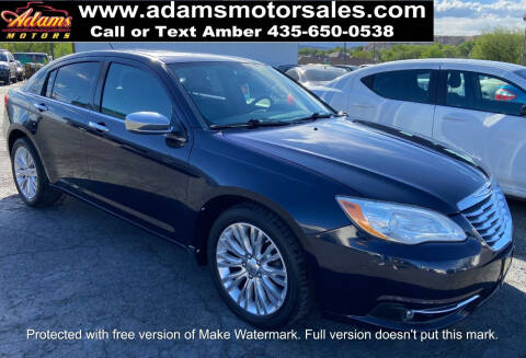 2012 Chrysler 200 for sale at Adams Motors Sales in Price UT