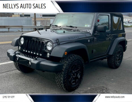 2016 Jeep Wrangler for sale at NELLYS AUTO SALES in Souderton PA