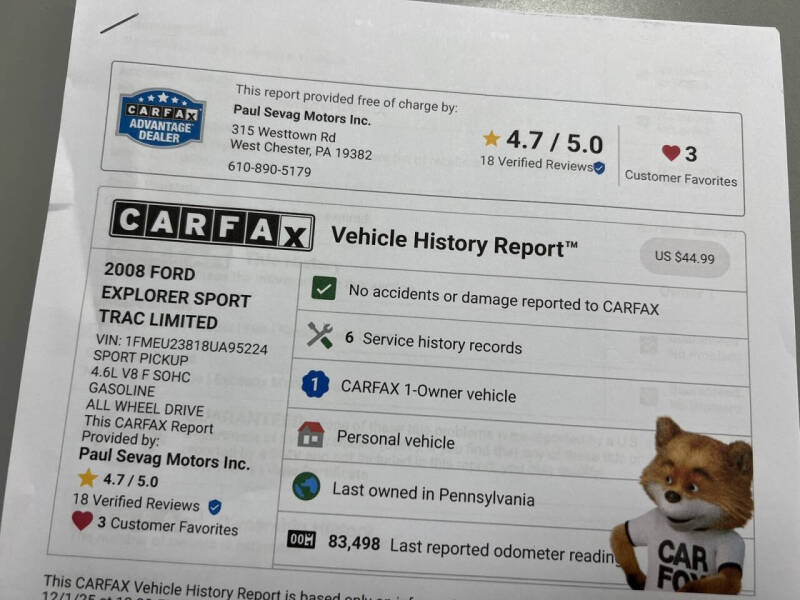 2008 Ford Explorer Sport Trac Limited