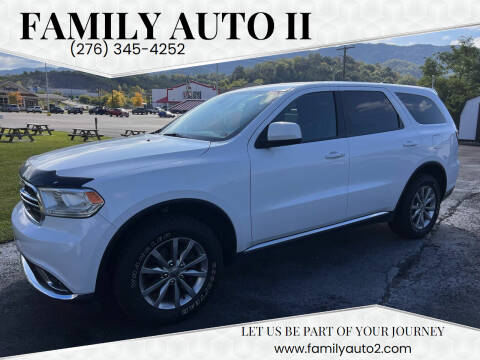 2016 Dodge Durango for sale at FAMILY AUTO II in Pounding Mill VA