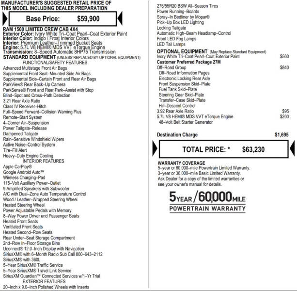 2021 RAM 1500 Limited