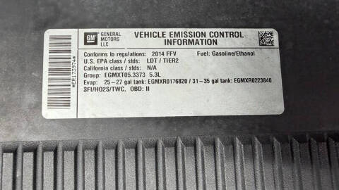 2014 Chevrolet Tahoe Special Service