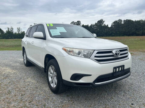 2013 Toyota Highlander for sale at CRUZ AUTO SALES in Mount Olive NC