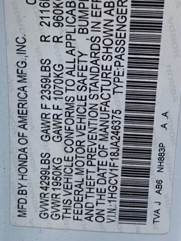 2018 Honda Accord LX