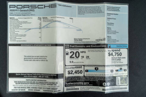 2020 Porsche 911 Carrera S