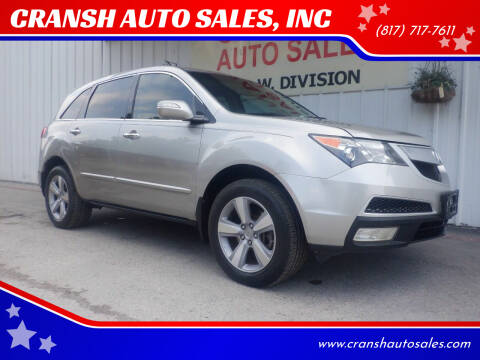 2011 Acura MDX for sale at CRANSH AUTO SALES, INC in Arlington TX