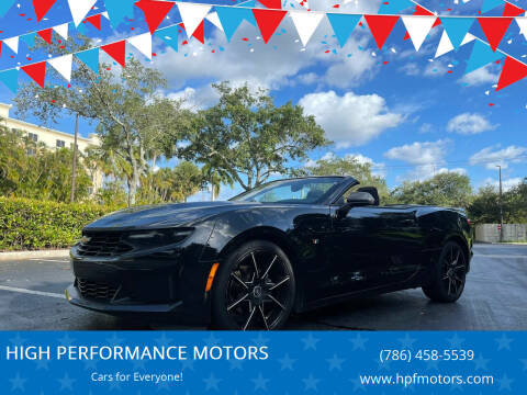 2019 Chevrolet Camaro for sale at HIGH PERFORMANCE MOTORS in Hollywood FL