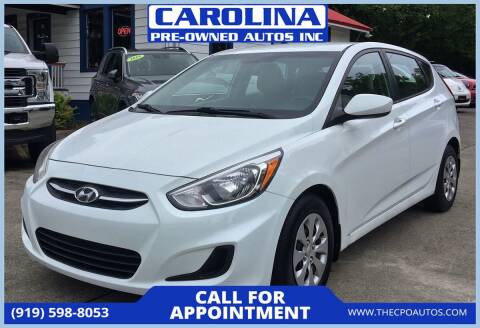 2015 Hyundai Accent for sale at Carolina Pre-Owned Autos Inc in Durham NC