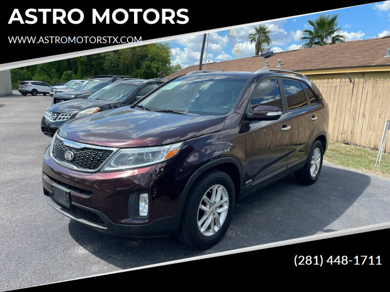 2015 Kia Sorento for sale at ASTRO MOTORS in Houston TX