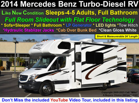 2014 Mercedes-Benz Sprinter Motorhome for sale at A Buyers Choice in Jurupa Valley CA