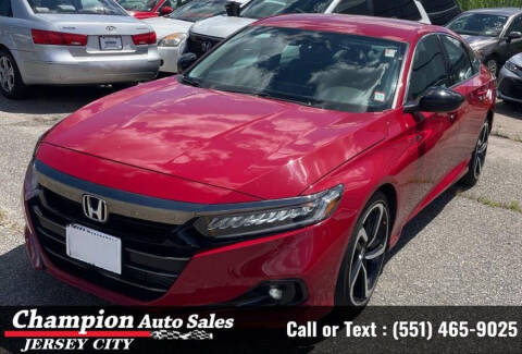 2021 Honda Accord for sale at CHAMPION AUTO SALES OF JERSEY CITY in Jersey City NJ