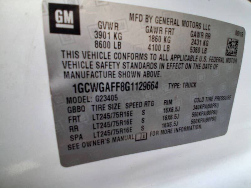 2016 Chevrolet Express 2500