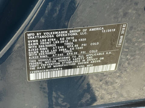 2019 Volkswagen Atlas V6 SEL