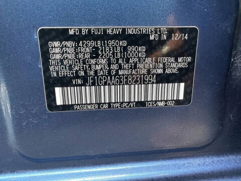 2015 Subaru Impreza 2.0i