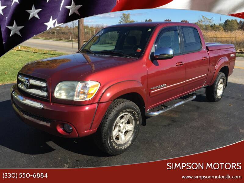 2006 Toyota Tundra for sale at SIMPSON MOTORS in Youngstown OH